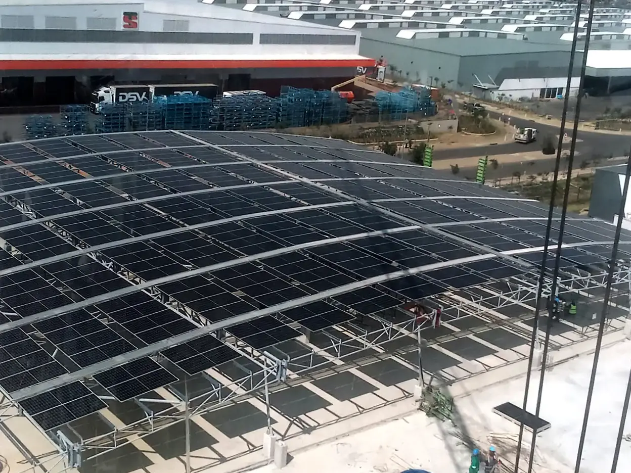 490 kW solar installation at the Tshwane Automotive Special Economic Zone