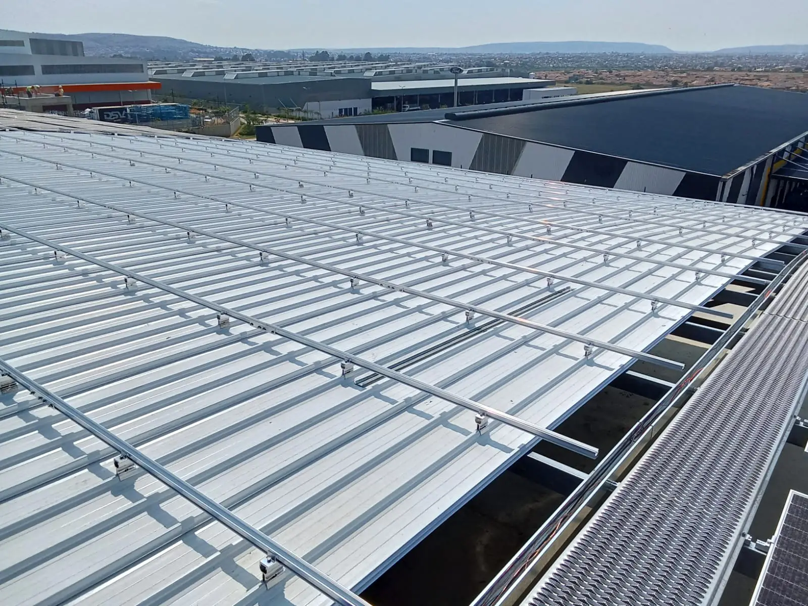 Commercial solar panels installed at TASEZ in Pretoria